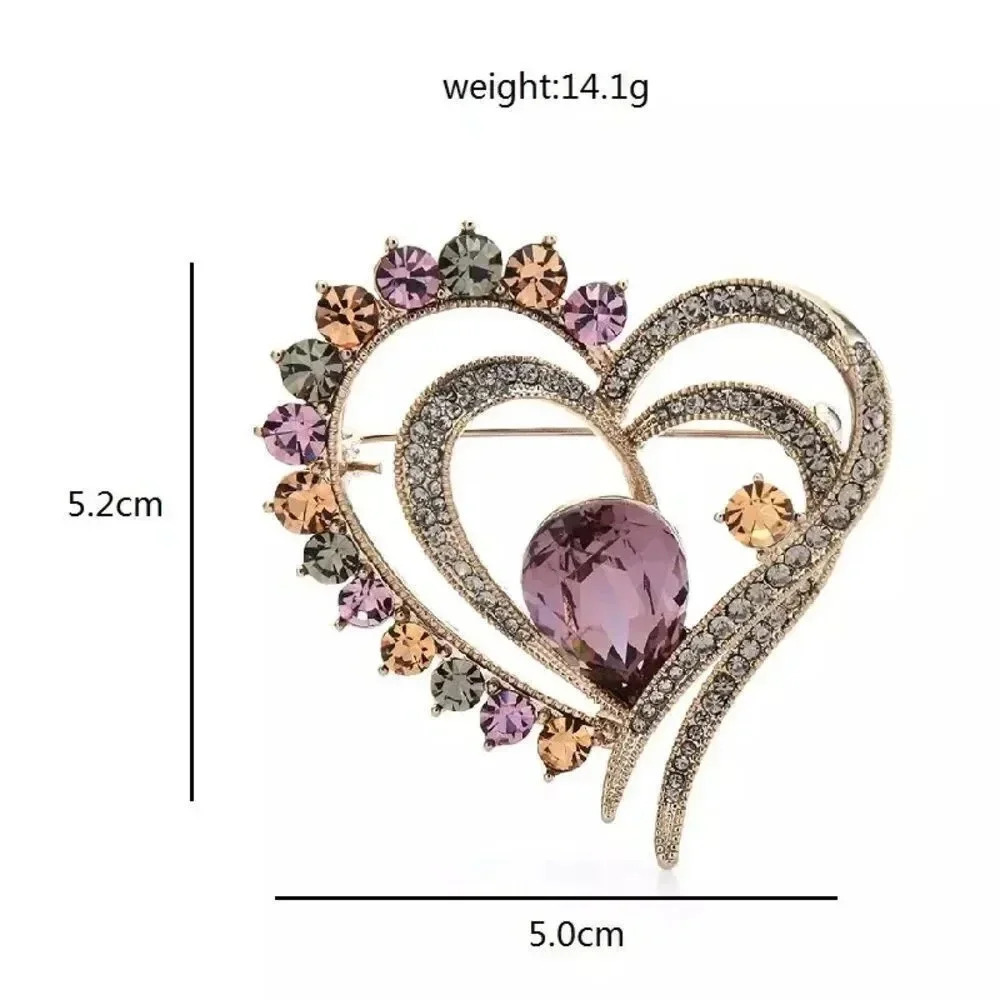 VQ Heart Brooch - Picture 4 of 5